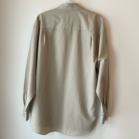 Lightweight soft dress shirt button up plaid size large office casual work - Picture 5 of 8